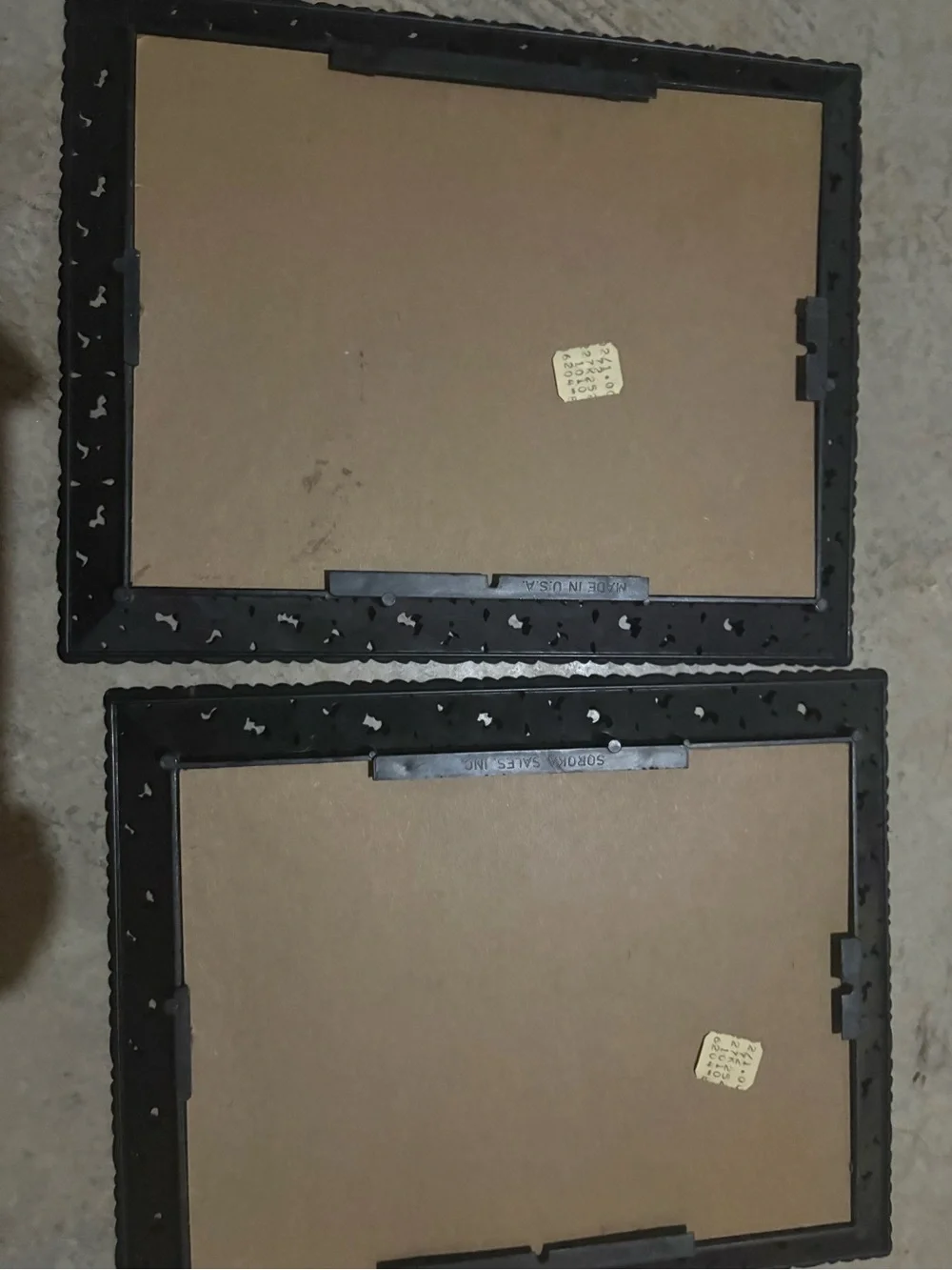 Vintage Religious Art Prints in Ornate  PlasticBlack Frames